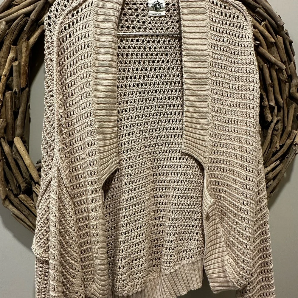 We The Free Beige Open-Knit Cardigan - Picture 4 of 5